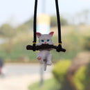 Car Pendant Creative Cute Branch Cat Rearview Mirror Car Interior Decoration