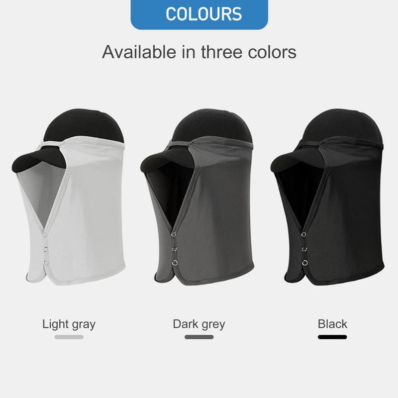 Sunshade Cap Quick-Drying Outdoor Neck Protection Face Cover (Light Gray)