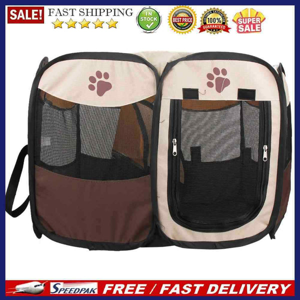 Claw Print Portable Foldable Pet Cat Dog Tent House Outdoor Game Guard Plaype