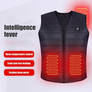 USB Electric Heated Vest Winter Fishing Cycling Thermal Waistcoat for Men Women
