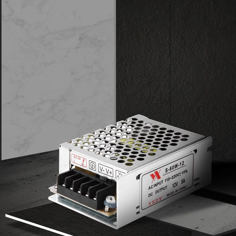 DC 12V 5A 60W Lighting Transformer LED Driver Switch Power Supply Adapter