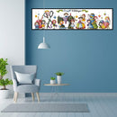 11CT Partial Cross Stitch Craft Village Counted DIY Embroidery Home Decoration