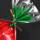 8 Bags Party Baking Ste Wrapping Metallic Wire Cellophane Bag Pack Sealing Ties