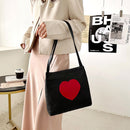Summer Love Straw Woven Bags for Women Knitted Female Casual Bucket Shoulder Bag