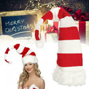 Funny Party Hats Christmas Hats Long Striped Felt Plush Hat Theme Elf W3C6