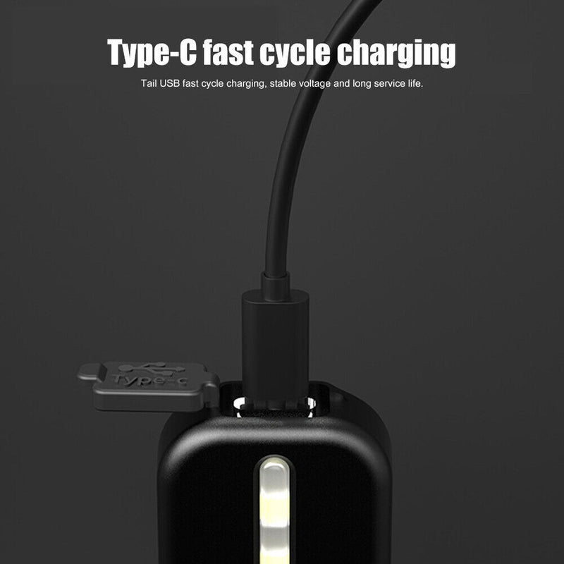 LED+COB+SMD MTB Bike Light USB Rechargeable Multifunction Warning Lamp (A) Newly