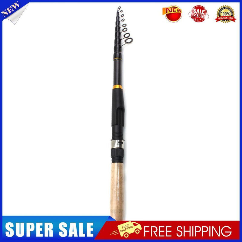 Ultra Short Telescopic Mini Spinning Fishing Rod Carbon Fiber Pole (3.0m)