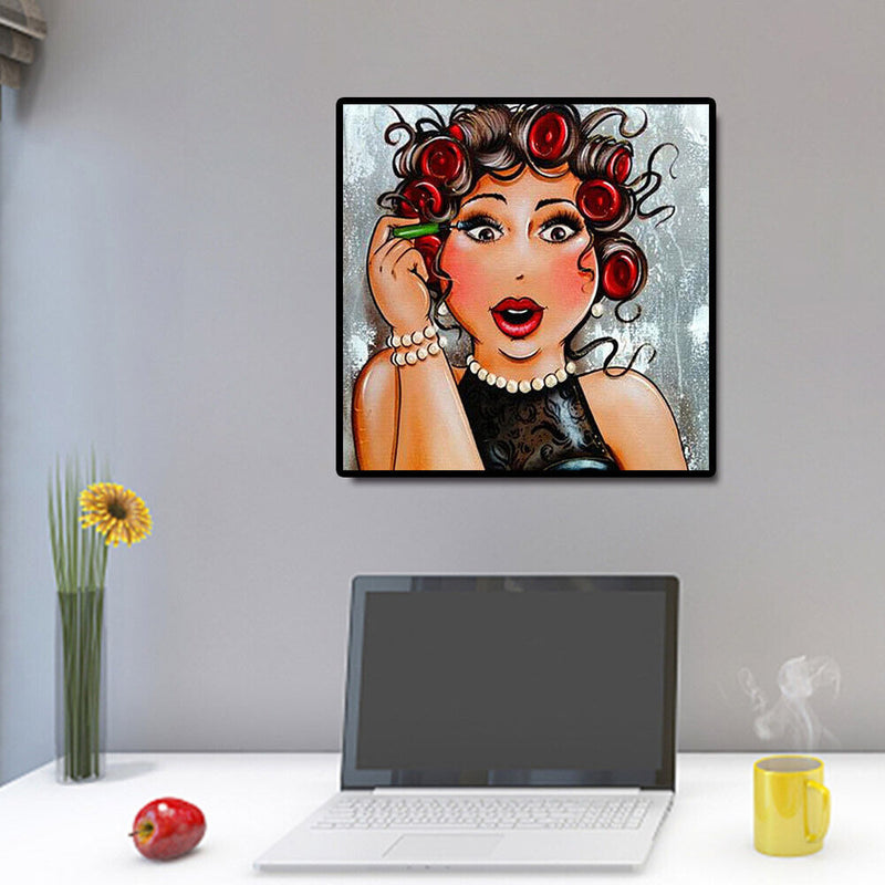 Women 5D diy Full Round Drill Diamond Painting Rhinestone Art Decor (V586)