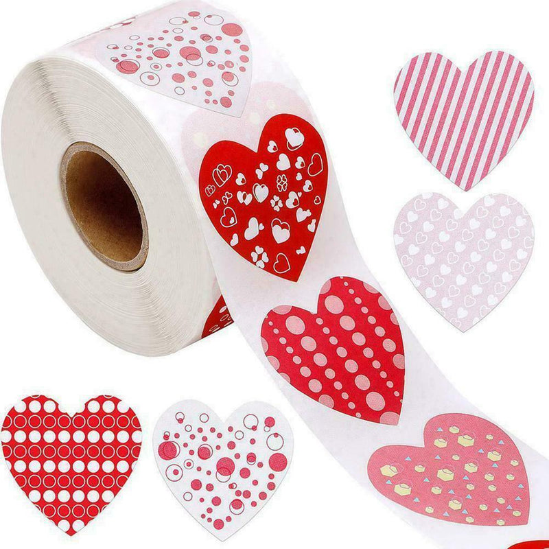 500pcs/ Roll Valentine's Day Love Sealing Stickers Stickers Packaging J8Z2