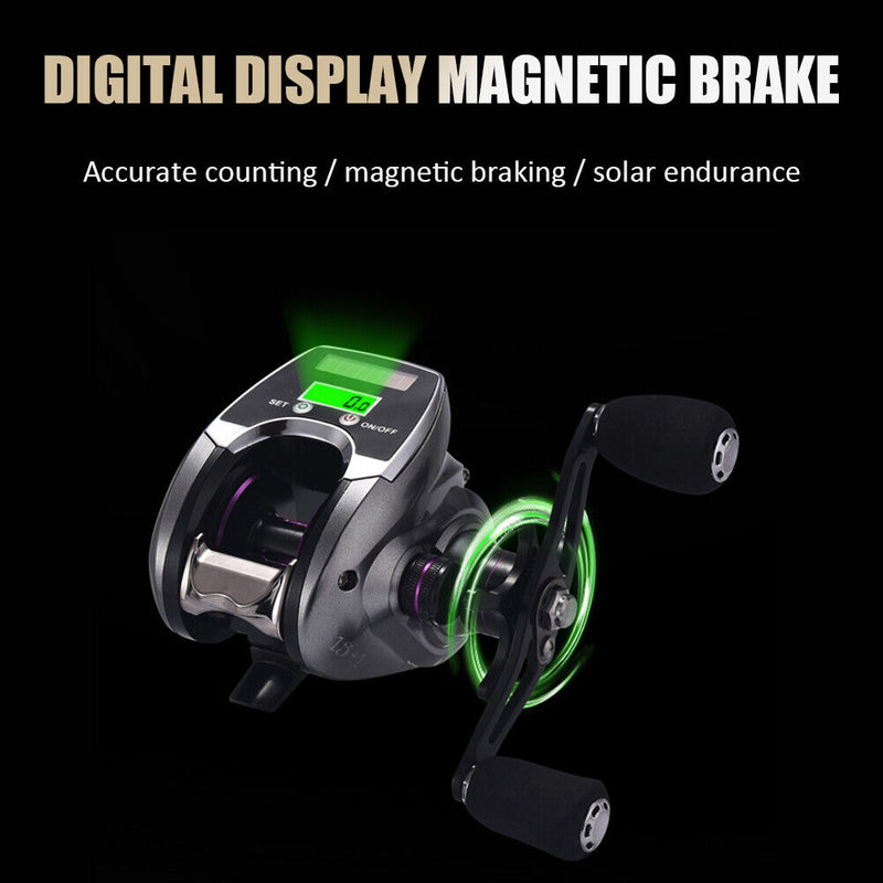 8.0/1 18+1BB Fishing Baitcasting Reel with Digital Display (Right Hand) Newly