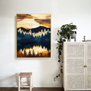 Frameless Oil Paint By Numbers DIY Forest Mountain Picture Craft Kit for Home