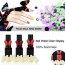 50pcs/set Butterfly Nail Polish Display False Nails Ring Art Tools (Beige)