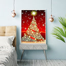 5D DIY Full Drill Round Shape Christmas Tree Rhinestone Diamond Drawing Kits