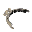 8.5cm Half Round Metal Wallet Frame Heart Kiss Clip Grip DIY Accessories