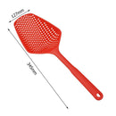 Plastic No-stick Water Ice Shovel Filter Long Strainer Colander (Red)