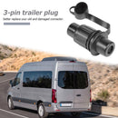 3 Pin 12V EU Waterproof Cable Connector Socket Plug for Trailer Caravan Tru