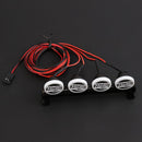 4LED White Lights Round Lampshade for 1/10 Axial Climbing Car Crawler Part Newly