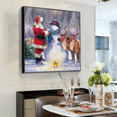 Santa Claus 5D DIY Full Round Drill Diamond Painting Manual Decor Artwork C