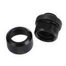 14mm G1/4 Acrylic Hard Tube Hand Twist 3 Laps for PC Computer (Black) Newly