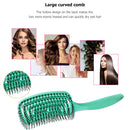 Massager Comb Wide Teeth Anti-static Salon Styling Smooth Hair Combs (Green)