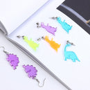 Colorful Little Dinosaur Earrings Acrylic  Earrings Geometric Lovely Jewelry