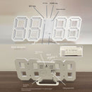 LED Digital Alarm Clock Snooze Desk Clock Date Temperature Function (White)