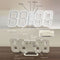 LED Digital Alarm Clock Snooze Desk Clock Date Temperature Function (White)