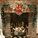 Home Decor Heart-shaped Door Hanging Wreath Christmas Wreath Flower Garland