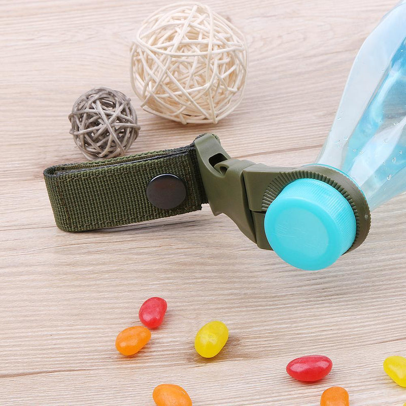 3pcs Nylon Webbing Buckle Water Bottle Holder Clip Climb Carabiner Belt