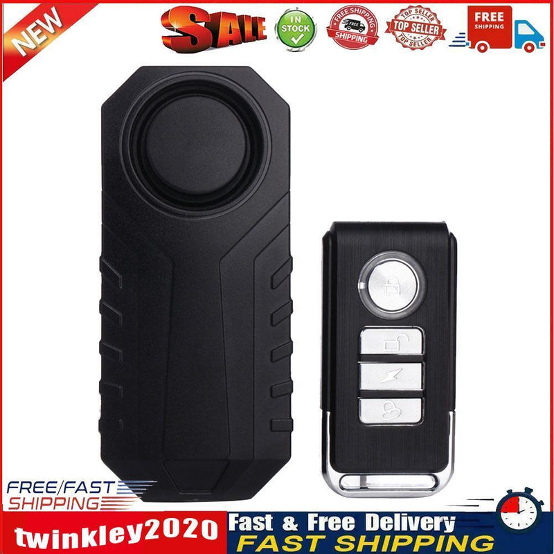 Wireless Anti-Theft Bike Alarm Motorcycle Warning Vibration Sensor (22R1) Newly