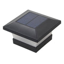 LED Solar Column Light Waterproof Pillar Night Lamp Garden Fence Decor (B)