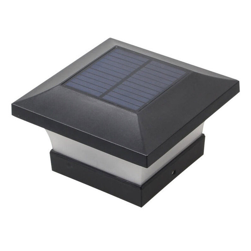 LED Solar Column Light Waterproof Pillar Night Lamp Garden Fence Decor (B)