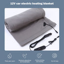 Electric Car Blanket Heated Fleece Travel Throw with Timer (Grey) Newly