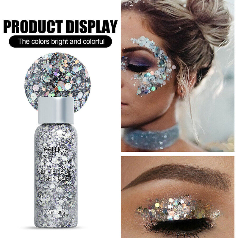 30g Body Sequins Long Lasting Sequin Cosmetics Portable Mini for Everyday Makeup