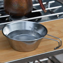 Outdoor Portable Stainless Steel Sierra Cup with Folding Handle Picnic Bowl