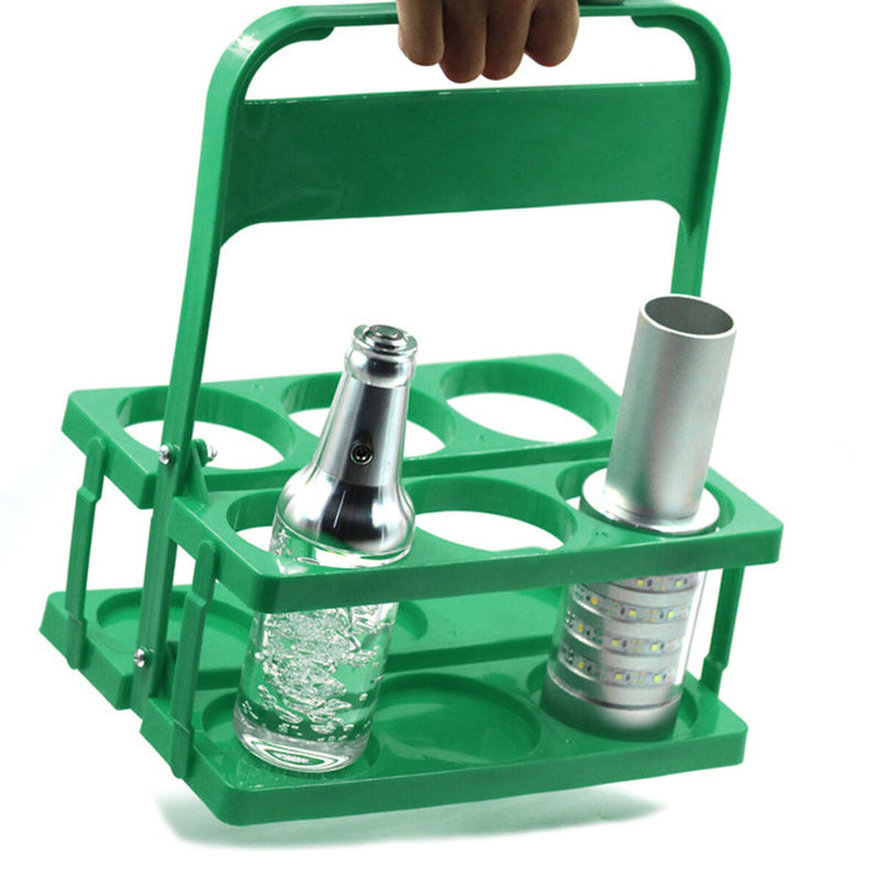Portable Beer Rack Foldable Plastic Beer Basket Durable Wine Rack (Green) Newly