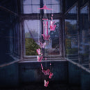 Butterfly Bell Wind Chimes Creative Home Yard Garden Hanging Decor(Pink) Newly