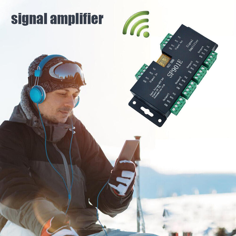 SP901E 4CH Group Signal Amplifier for DMX512 LED Pixel Strip Magic Module