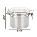 Tea Tin/Storage Jar, Round, Stainless Steel, Sealed, with Buckle 6