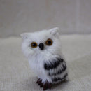 Cute Lovely Owl White Black Furry Christmas Bird Ornament Decoration hot.