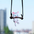 Auto Interior Decor Cute Branch Cat Hanging Decoration Creative Car Pendant