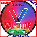 Metal Signs V Motor Oil Garage Salon Home Decoration Waterproof Round 30x30cm