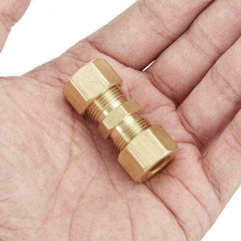 Brass Compression Fitting Straight Union Connector M7G3 *3/16"OD 3/16" OD P6T2