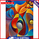 5D DIY Diamond Painting Color Abstract Rhinestone Kit Full Round Wall Craft Art