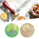 Wax Seal Stamp Retro Round Star Moon Sealing Wax Dedicated Copper Head (C) Newly