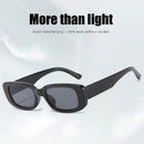 Rectangle Sunglasses for Women UV Protection Travel Beach Eyewear (Black)