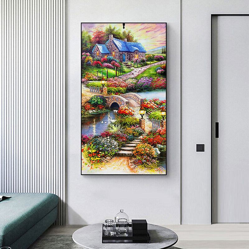 5D DIY Special Shaped Diamond Painting Countryside Cross Stitch Needlework Sets