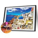 5D DIY Full Drill Diamond Painting Santorini Cross Stitch Embroidery Rhinestones
