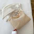 Straw Totes Shoulder Bag Women Korean Retro Large Capacity Summer Woven Handbag