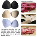 Removable Soft Cup Foam Bra Insert Foam Triangle Bra Pad Chest Push Up Pads